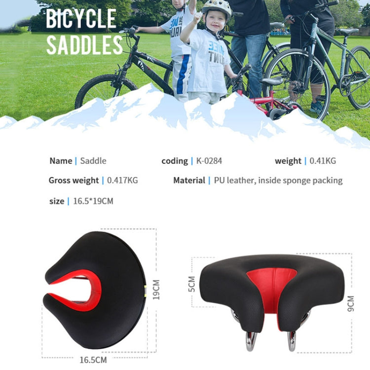 BowLift | Noseless Bicycle Saddle Mountain Bike Thick Soft Padding (Black)