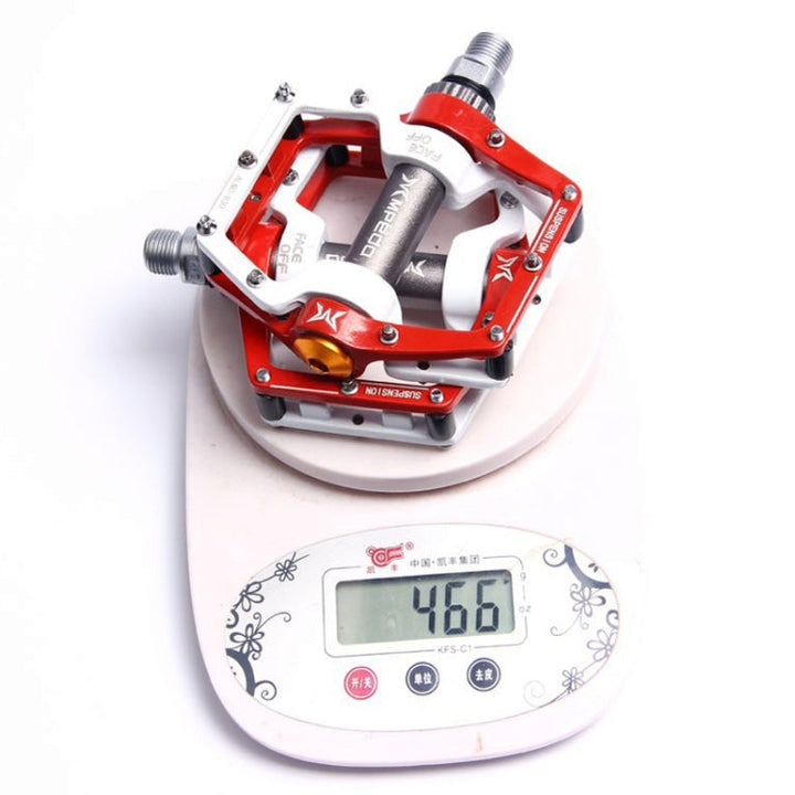 BowLift | MPEDA Mountainbike Platform Pedal Ultra-Light Aluminum Alloy Non-Slip Platform Pedal, Size: 930(White Blue)