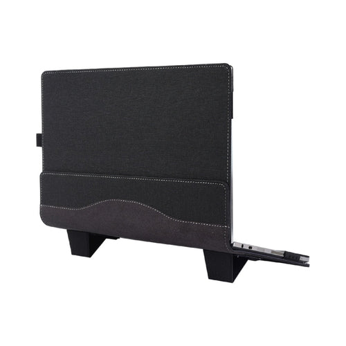 BowLift | For Samsung Galaxy Book 3 360 13.3 inch Leather Laptop Anti-Fall Protective Case with Stand (Black)