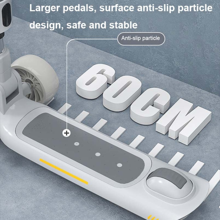 BowLift | MIJIAQI 01 3 In 1 Multifunctional Foldable Kids Scooter with Music and Lights, Specification: White Seat