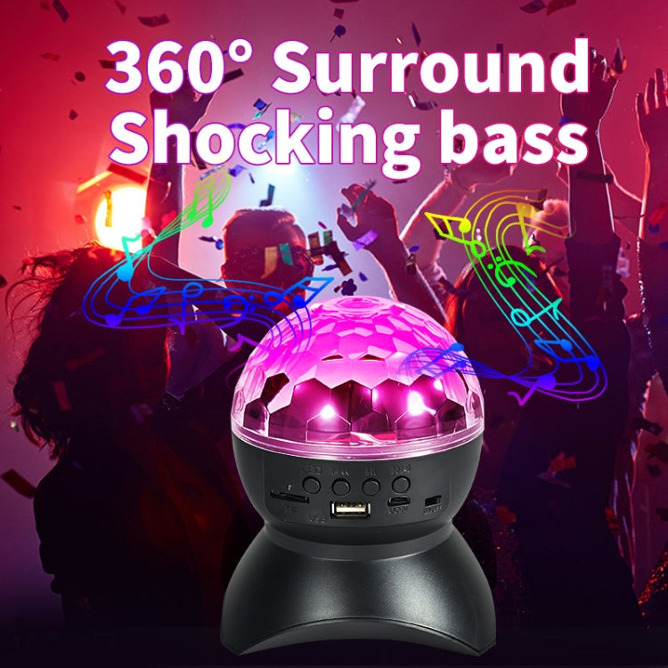 BowLift | Home LED Magic Ball Lights Bounce Ambient Lamps Room Sound Lights Balls, Color: Charging Model Black (RGB Colored 5W)