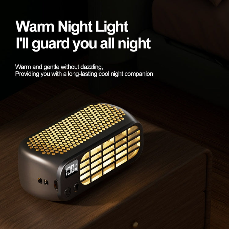 USB Charging Digital Display Portable Bladeless Outdoor Mini Night Light Fan(Pink) | Bowlift