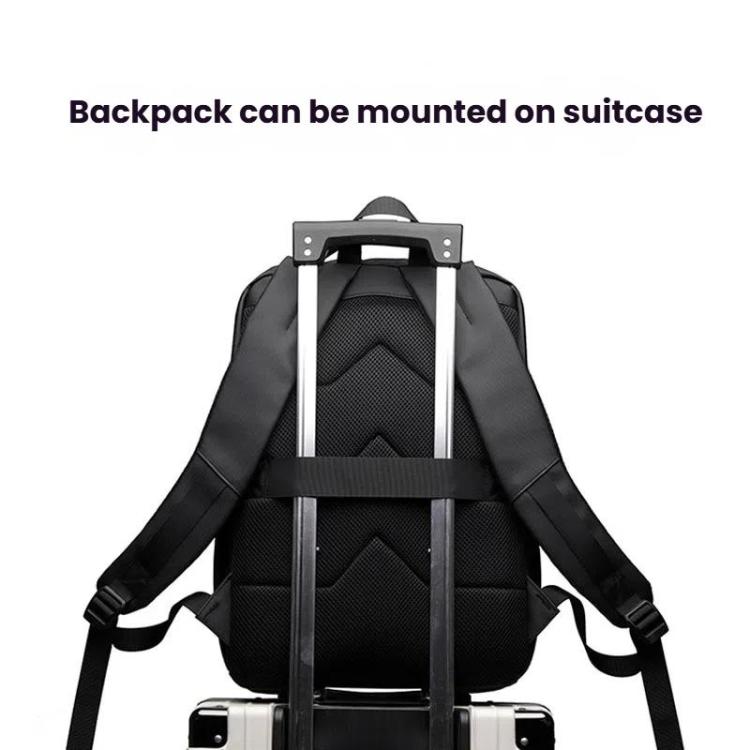 BowLift | Men's 14-Inch Laptop Backpack Waterproof Large Capacity Business Commuter Backpack (Black)