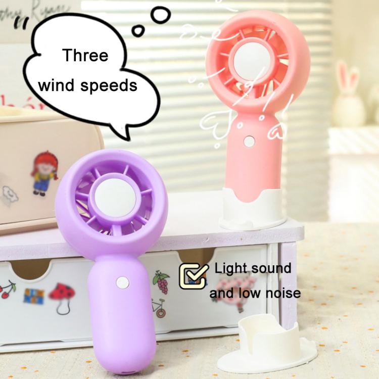 Handheld Rechargeable Fan Outdoor Camping Cooling Fan With Phone Holder Base(Green) | Bowlift