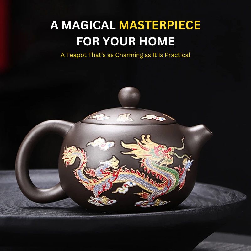 BowLift | Mystical Color-Changing Dragon and Phoenix Teapot