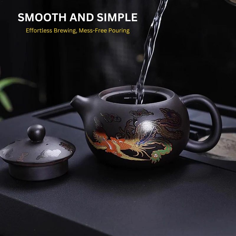 BowLift | Mystical Color-Changing Dragon and Phoenix Teapot
