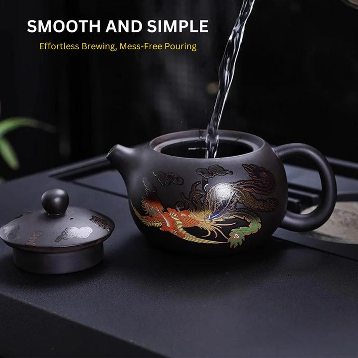 BowLift | Mystical Color-Changing Dragon and Phoenix Teapot