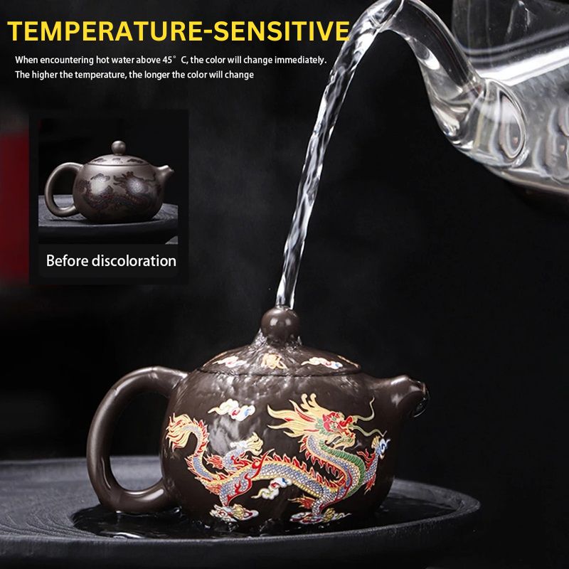 BowLift | Mystical Color-Changing Dragon and Phoenix Teapot