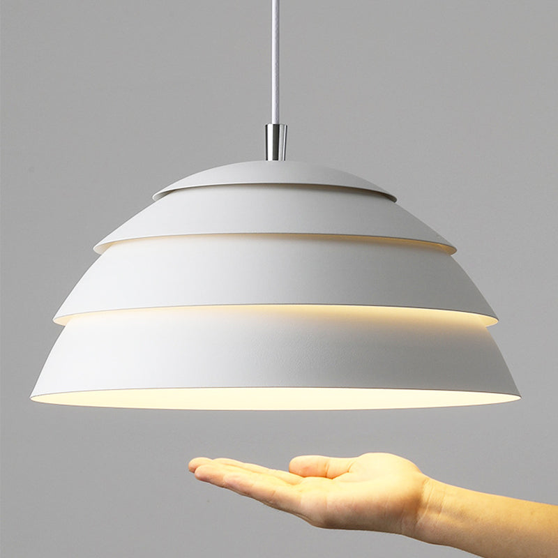BowLift | Dome Pot | Pendant Light Gray 39 cm Iron/Aluminum
