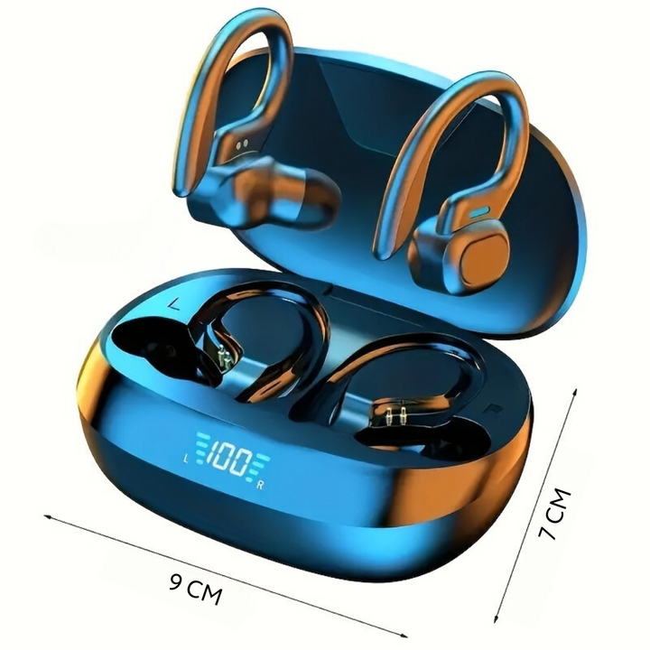 BowLift | Waterproof Bluetooth Earbuds with Ergonomic Fit and Touch Control for Athletes - Wireless, IPX7 Rating, 6 Hour Battery Life