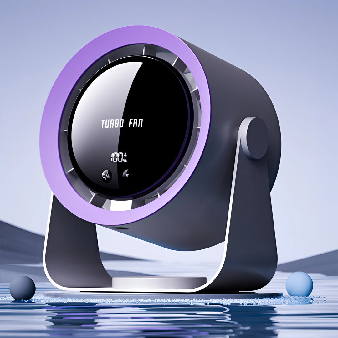 BowLift | Blade-less Turbo Fan with LED Display – Compact, Silent Cooling Solution for Bedrooms and Living Rooms
