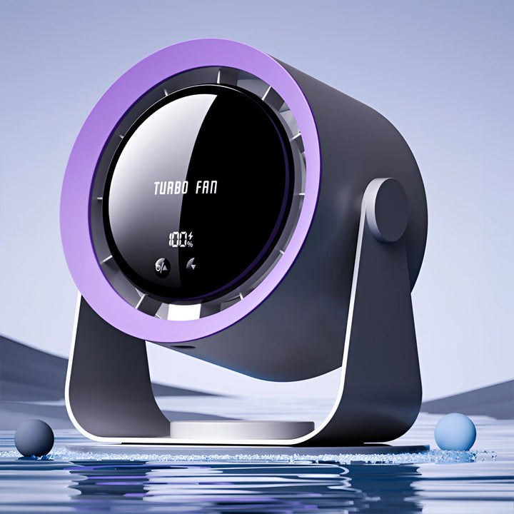 BowLift | Blade-less Turbo Fan with LED Display – Compact, Silent Cooling Solution for Bedrooms and Living Rooms