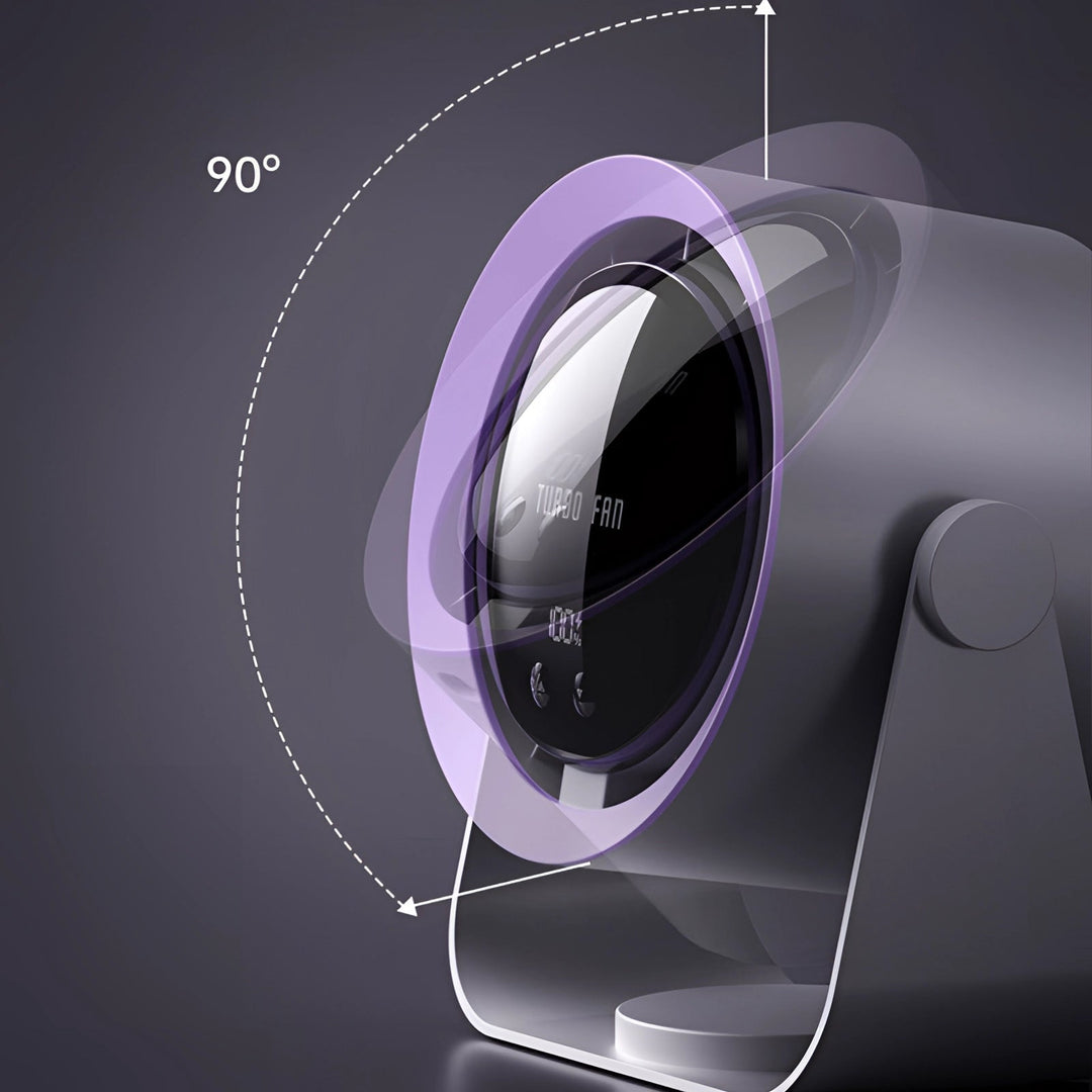 BowLift | Blade-less Turbo Fan with LED Display – Compact, Silent Cooling Solution for Bedrooms and Living Rooms