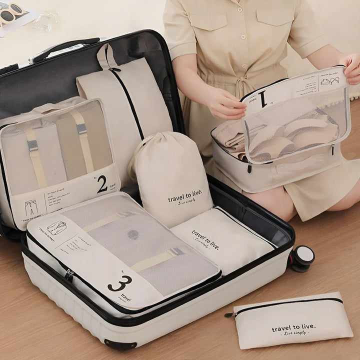 BowLift | 7-Piece Travel Packing Cube Set – Lightweight Compression Travel Organiser Bags for Suitcase & Luggage