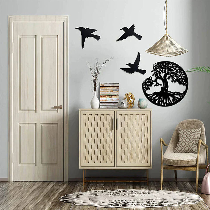 Black Metal Wall Art Home Decor | Bowlift