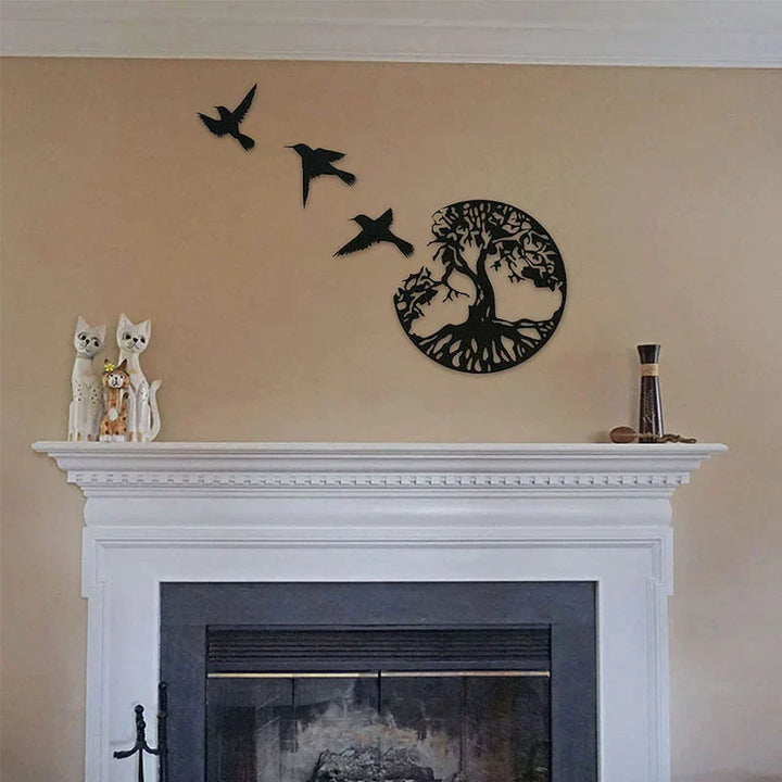Black Metal Wall Art Home Decor | Bowlift