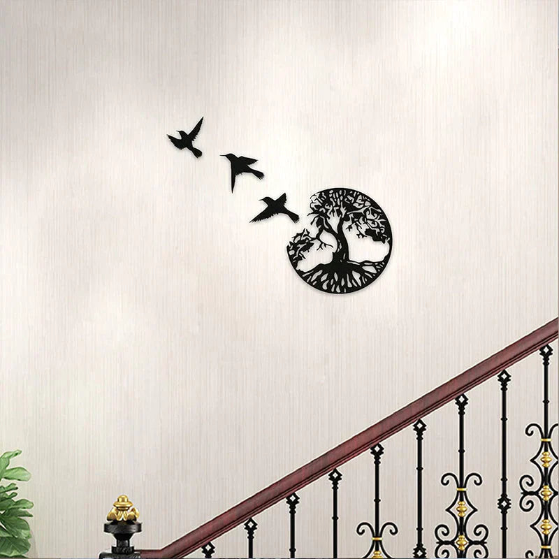 Black Metal Wall Art Home Decor | Bowlift