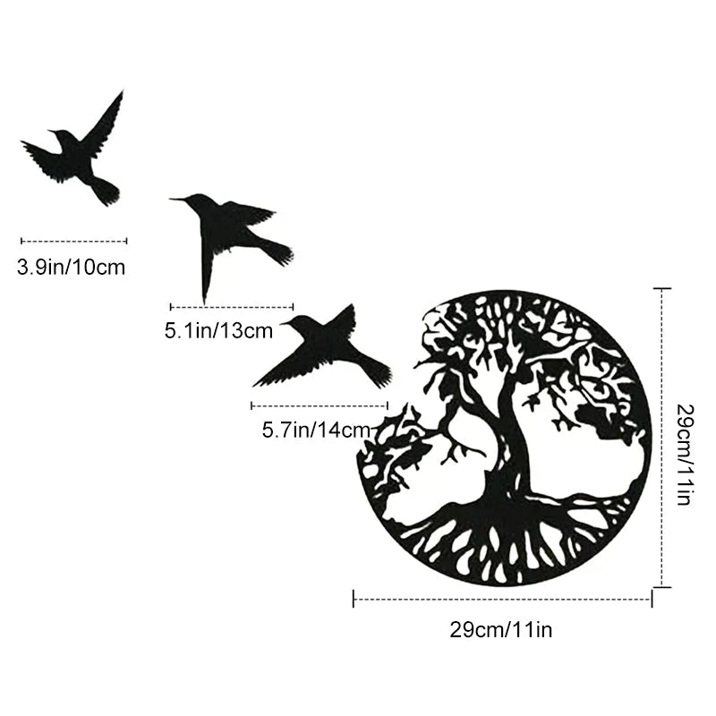 Black Metal Wall Art Home Decor | Bowlift
