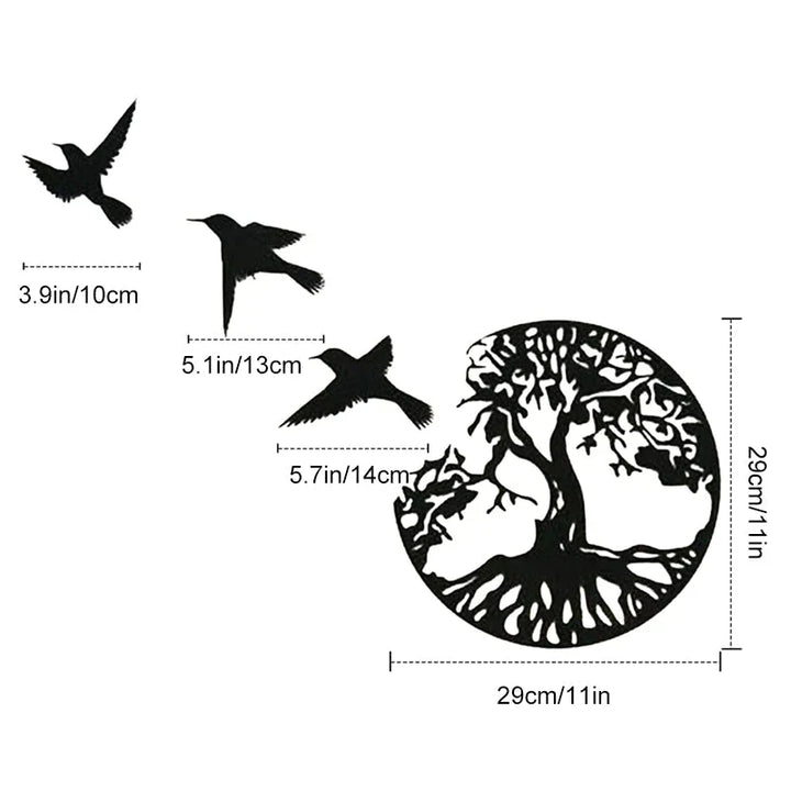 Black Metal Wall Art Home Decor | Bowlift