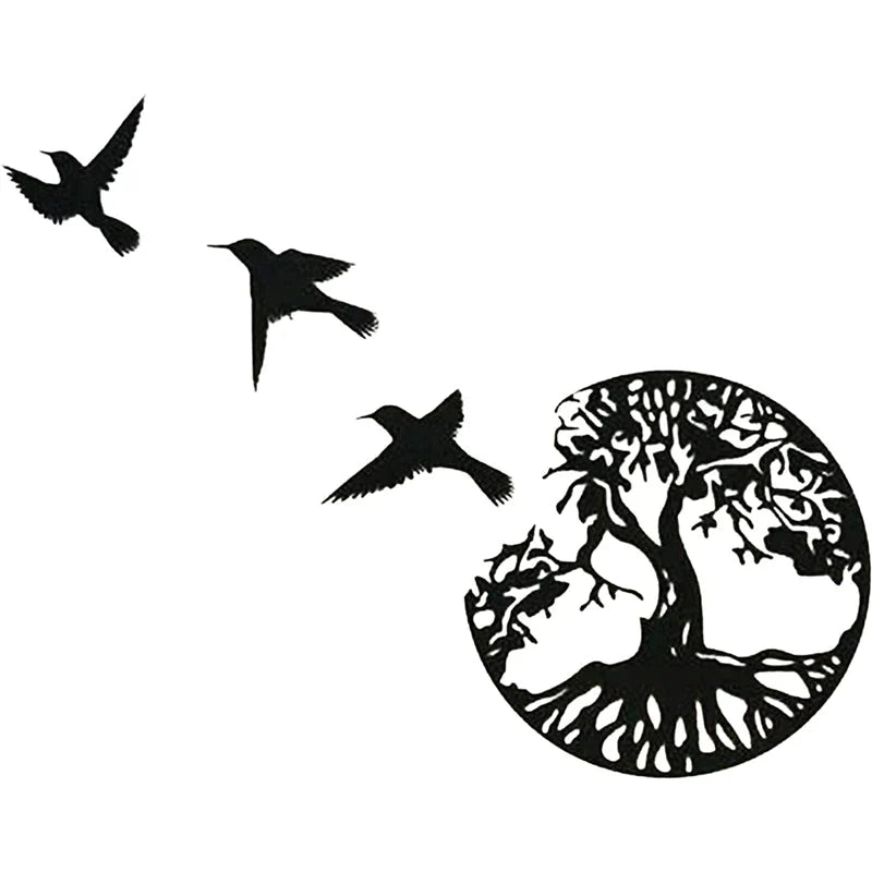 Black Metal Wall Art Home Decor | Bowlift