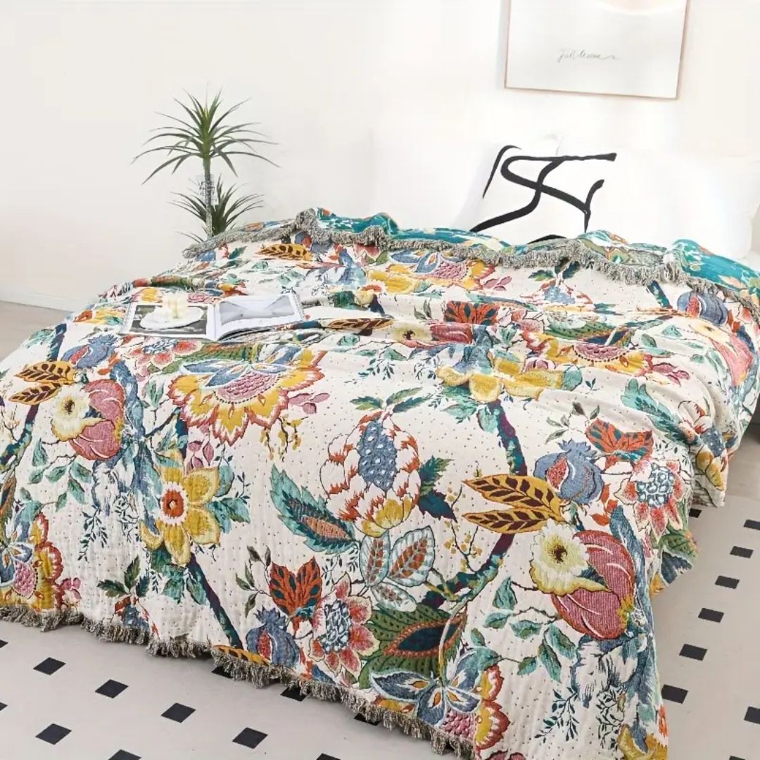 BowLift | Tropical Bloom Cotton Blanket