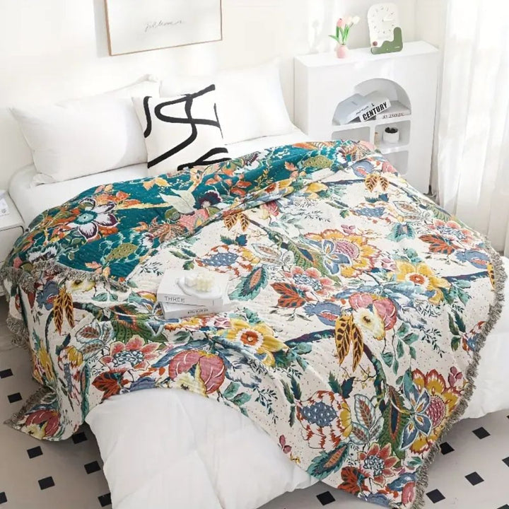 BowLift | Tropical Whisper Reversible Cotton Blanket