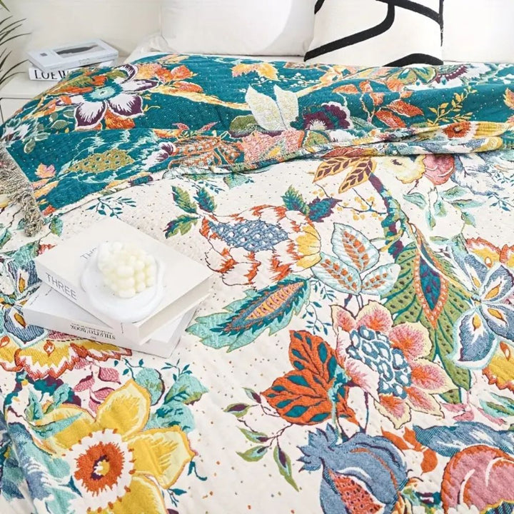 BowLift | Tropical Whisper Reversible Cotton Blanket