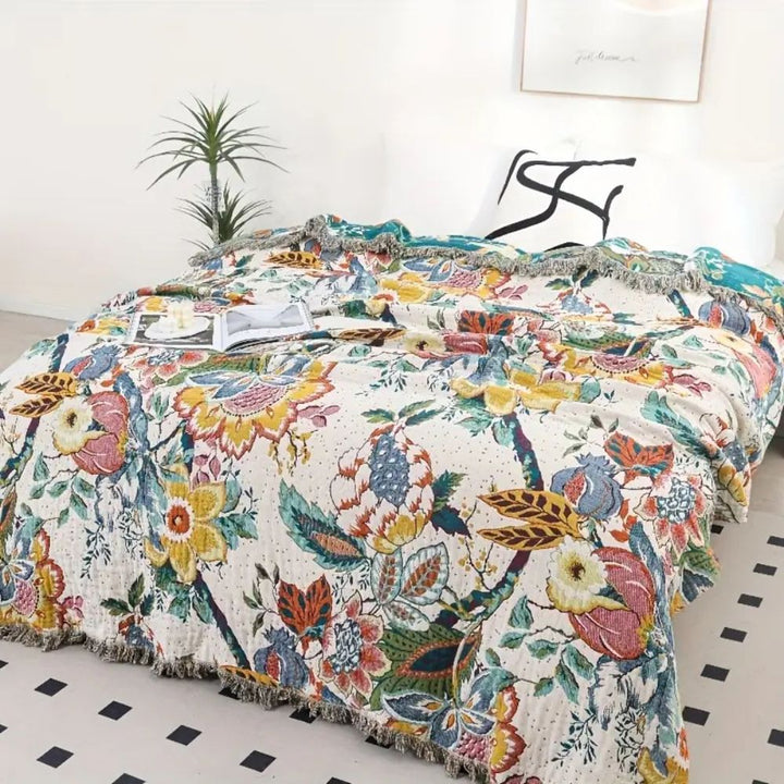 BowLift | Tropical Whisper Reversible Cotton Blanket