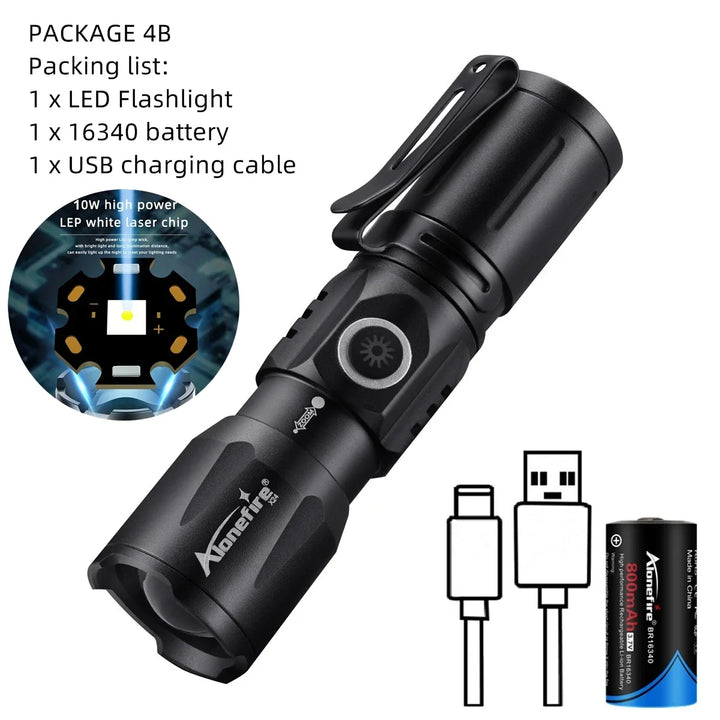 BowLift | Ultra Bright USB Telescopic Zoom Flashlight