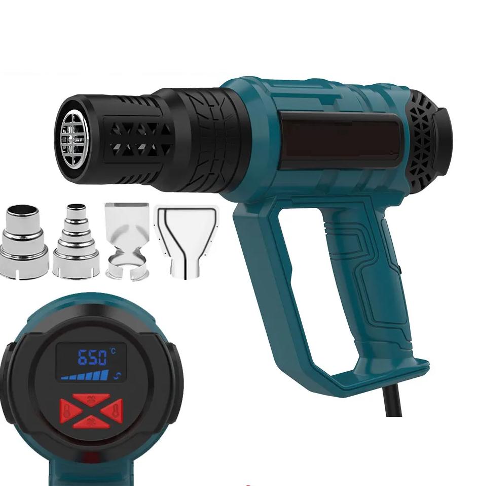 BowLift | 2000W Industrial Electric Heat Gun with Digital LCD Display Adjustable Temp – ProTherm