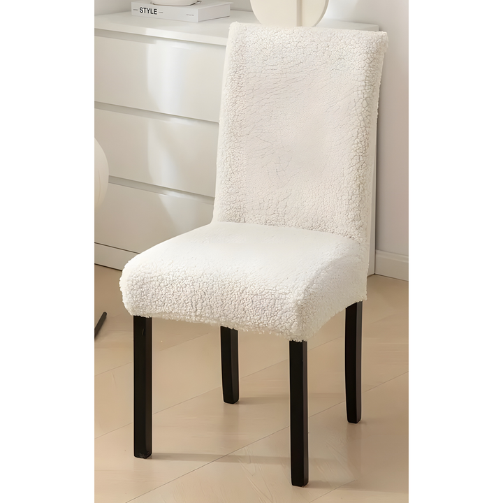 SherpaFit Chair Cover - Cozy Elastic Sherpa Dining Chair Cover | Bowlift