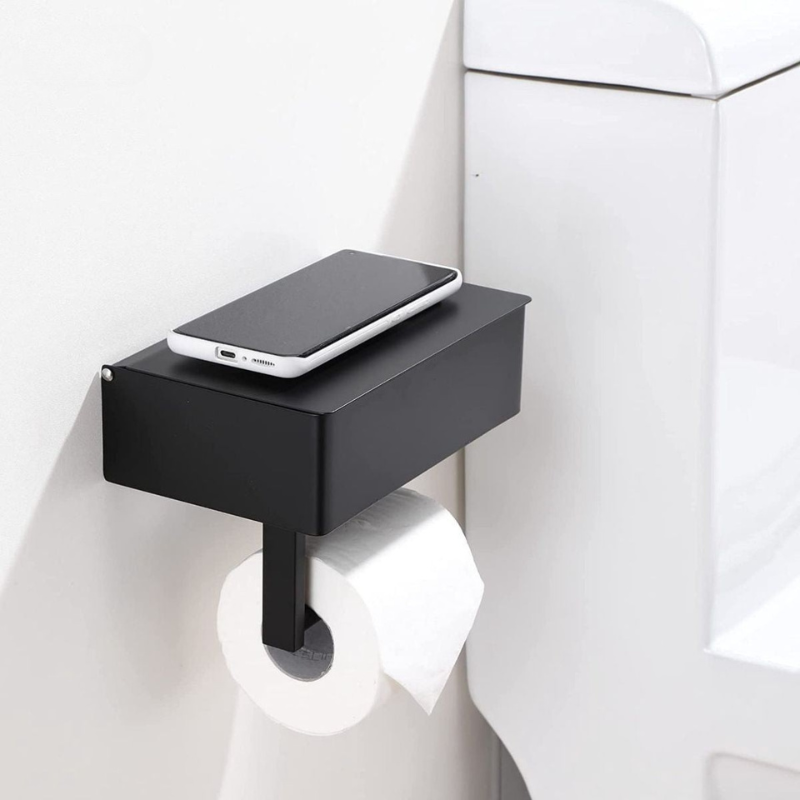 BowLift | Multifunctional Toilet Paper Holder Aristo – Luxury Stainless Steel Design with Storage Compartment