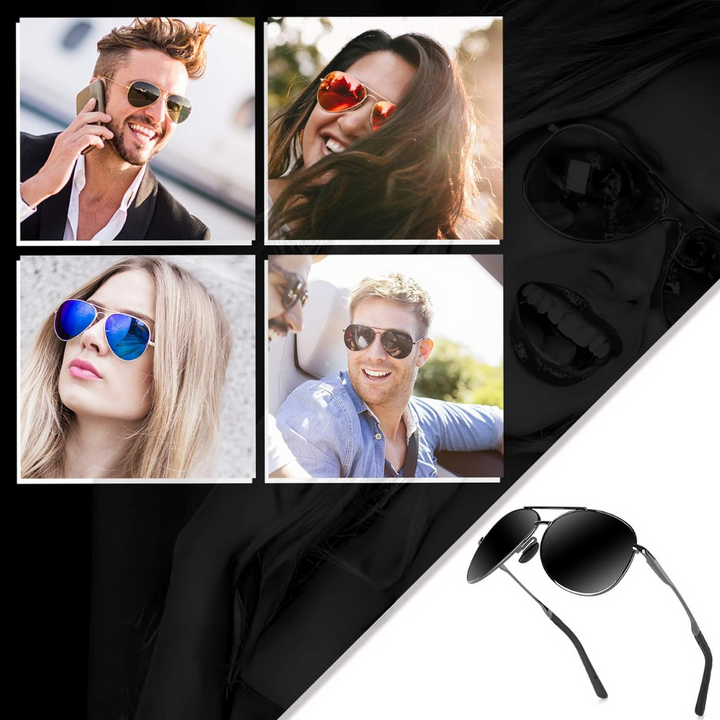 Premium Polarized Aviator Sunglasses - Joey | Bowlift