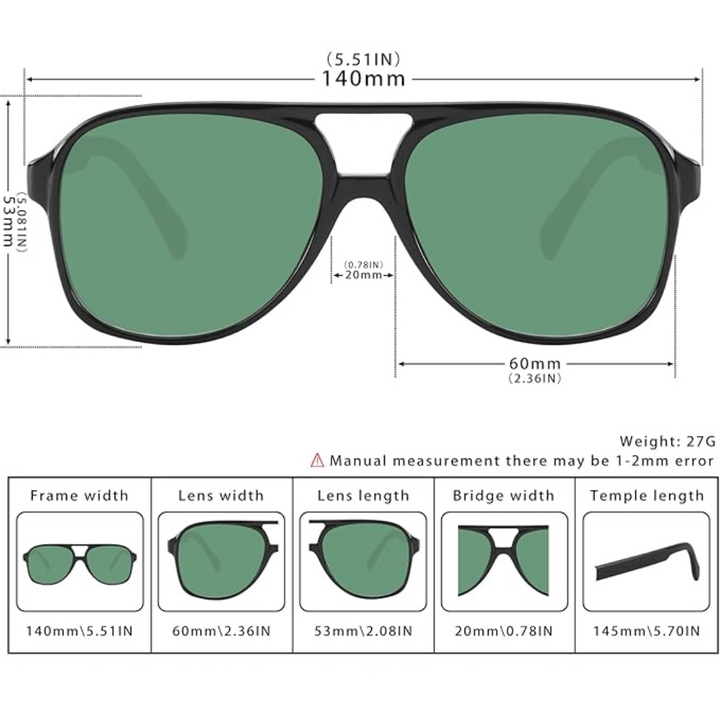 Retro Aviator Sunglasses - Indy | Bowlift
