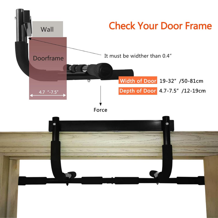 PowerGrip - Sterke Deurkozijn Pull-up Bar tot 200 Kg Bowlift