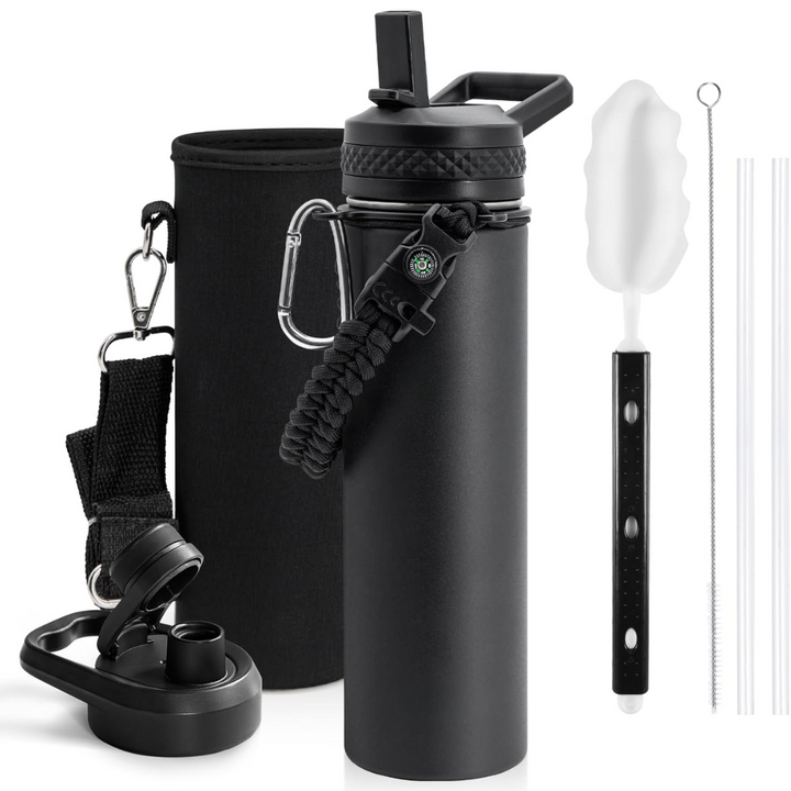 HydraPure – Duurzame Waterfles met Paracord Handvat Bowlift