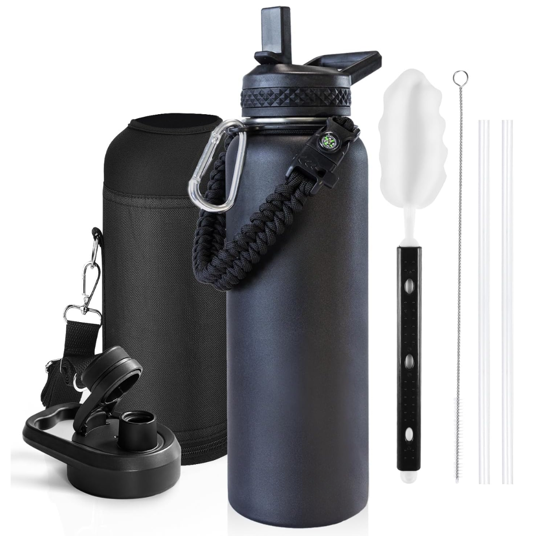 HydraPure – Duurzame Waterfles met Paracord Handvat Bowlift