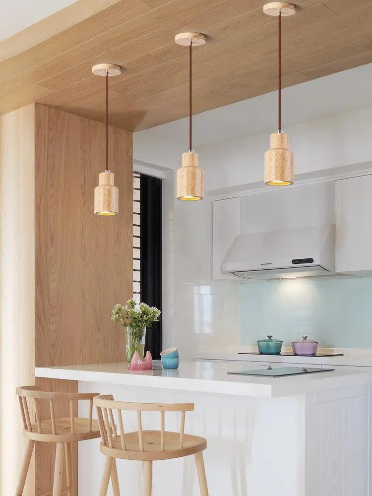 BowLift | Scandinavian Wooden Pendant Light – Minimalist Design for Living Room and Bedroom | Natural Wood Look