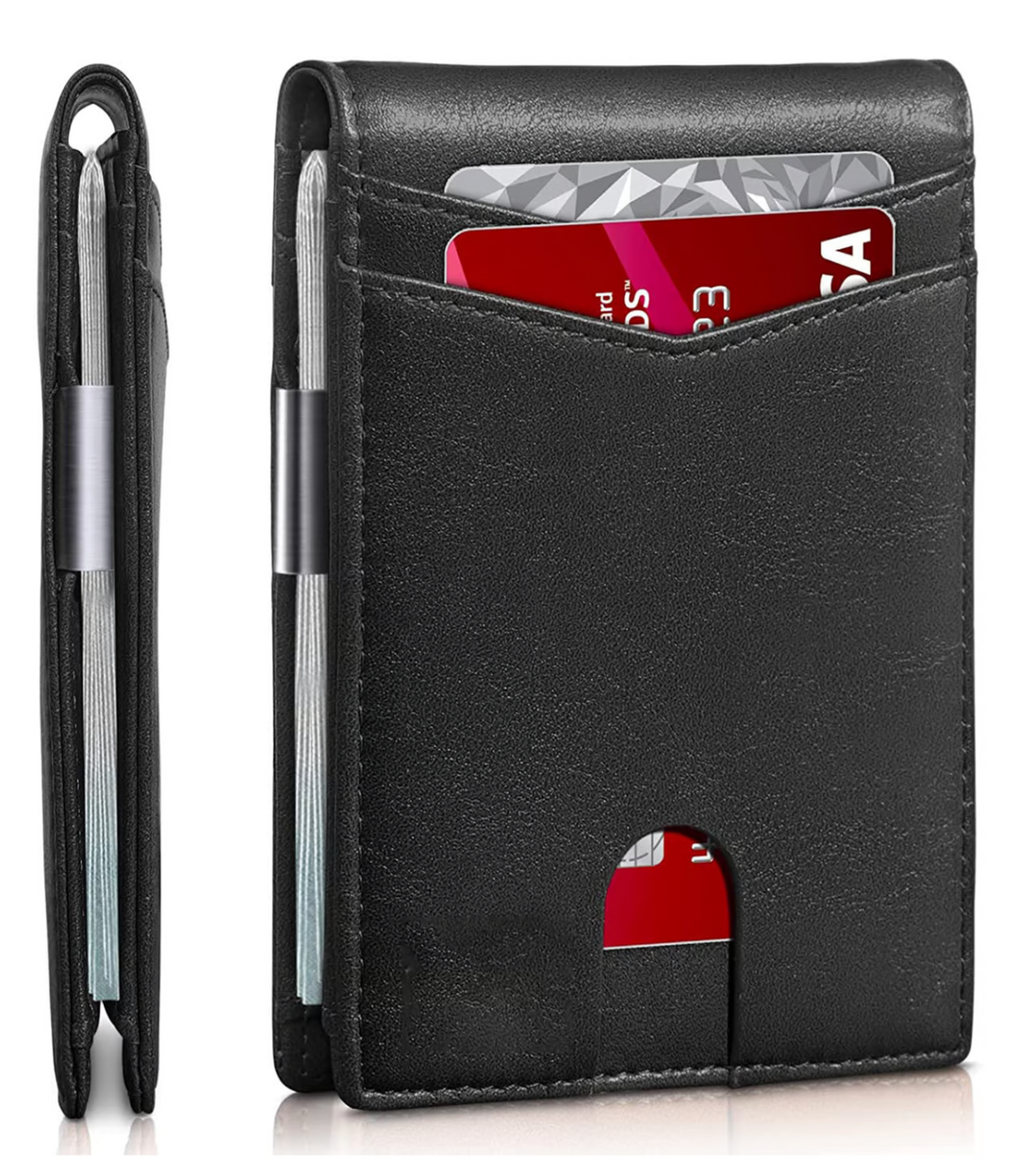 BowLift | SafeSlim RFID Leather Men's Wallet – Compact, Thin & Safe