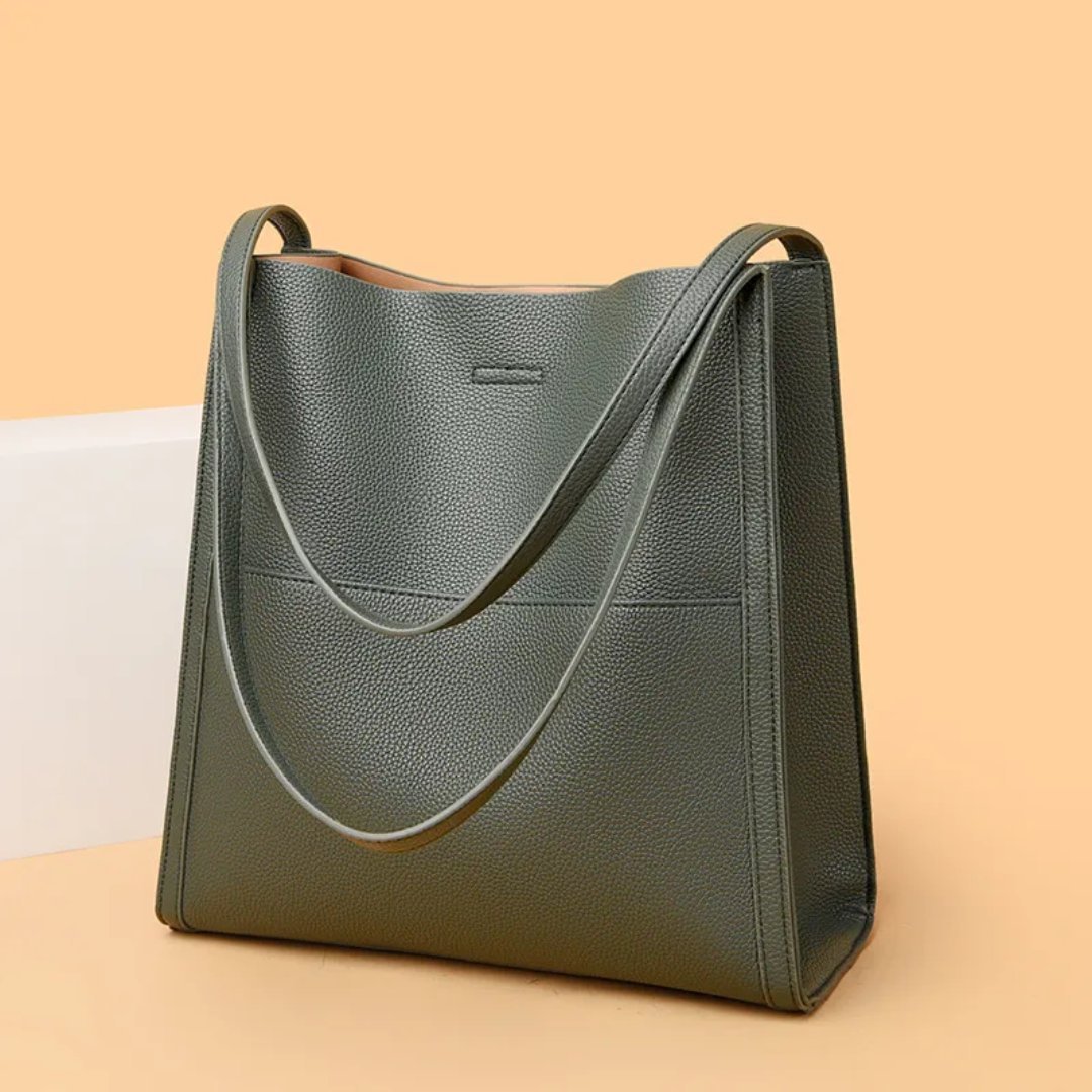 Large Leather Handbag with Generous Capacity - DailyLux | Bowlift