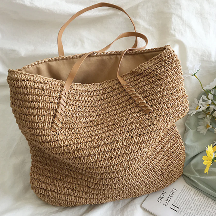Spacious Handbag with Sturdy Shoulder Strap - TerraWoven | Bowlift