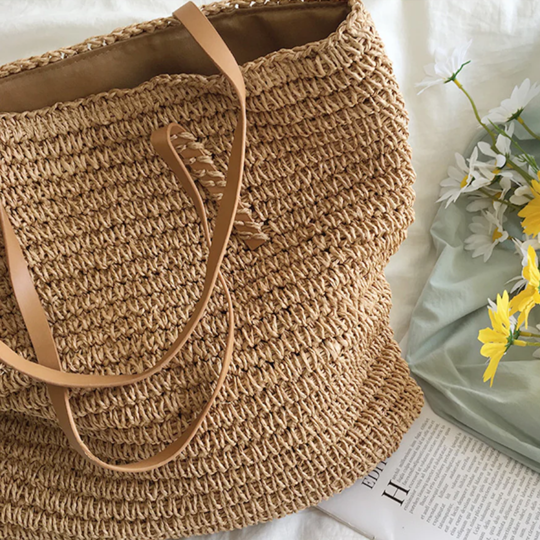 Spacious Handbag with Sturdy Shoulder Strap - TerraWoven | Bowlift