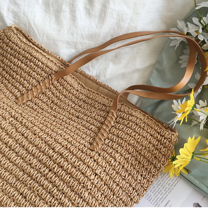 Spacious Handbag with Sturdy Shoulder Strap - TerraWoven | Bowlift