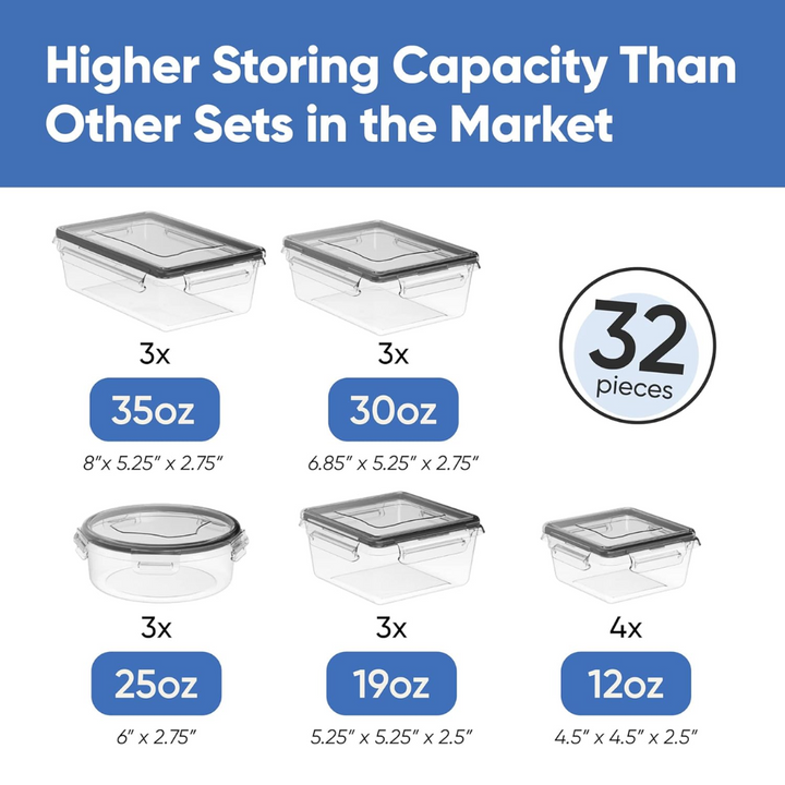BowLift | 32-piece Airtight Storage Box Set