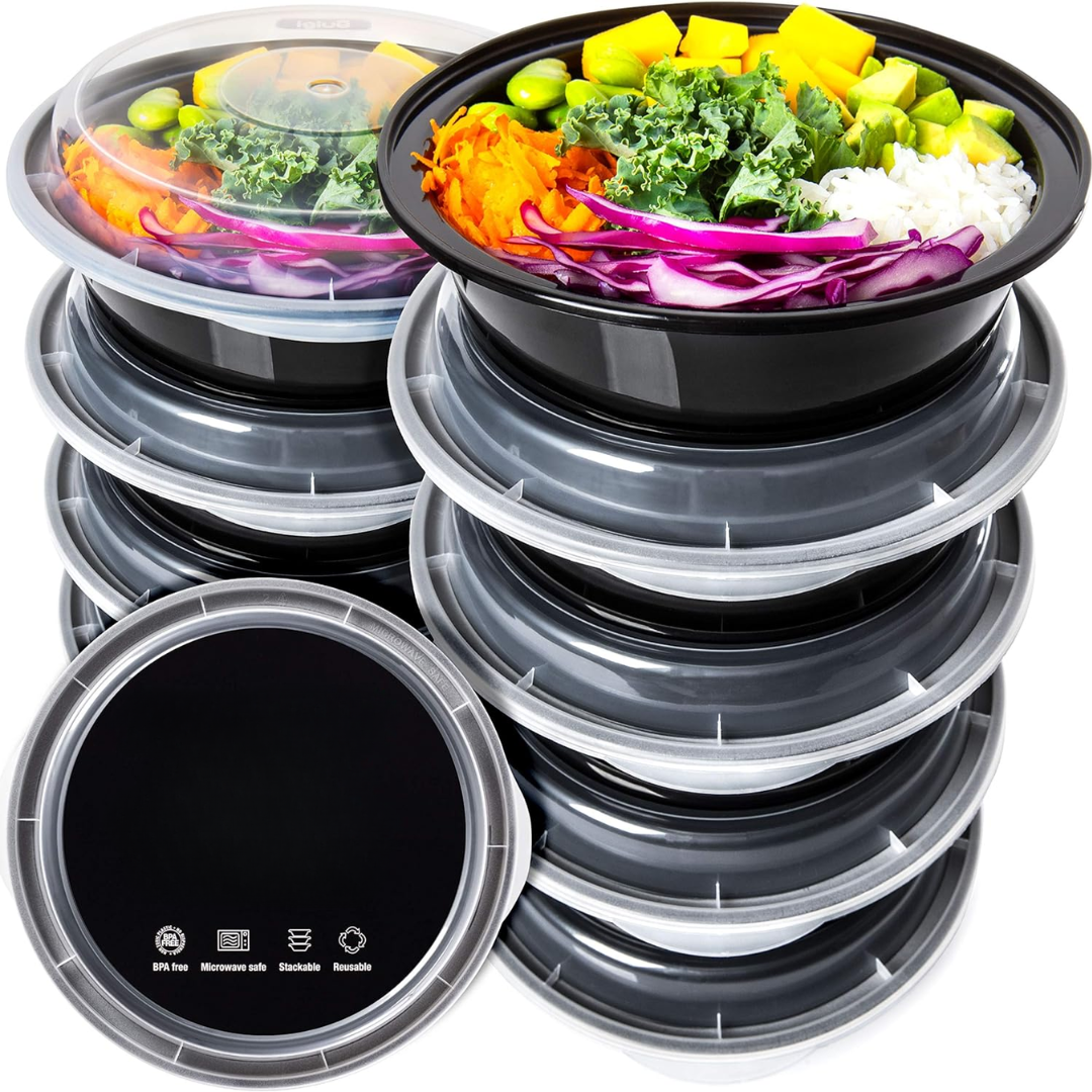 MealPrepPro – Duurzame Ronde Plastic Opslagdozen Bowlift