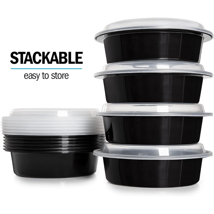 MealPrepPro – Duurzame Ronde Plastic Opslagdozen Bowlift