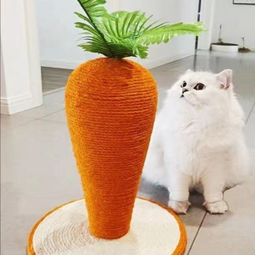 Carrot-Shaped Sisal Scratcher for Cats Bowlift