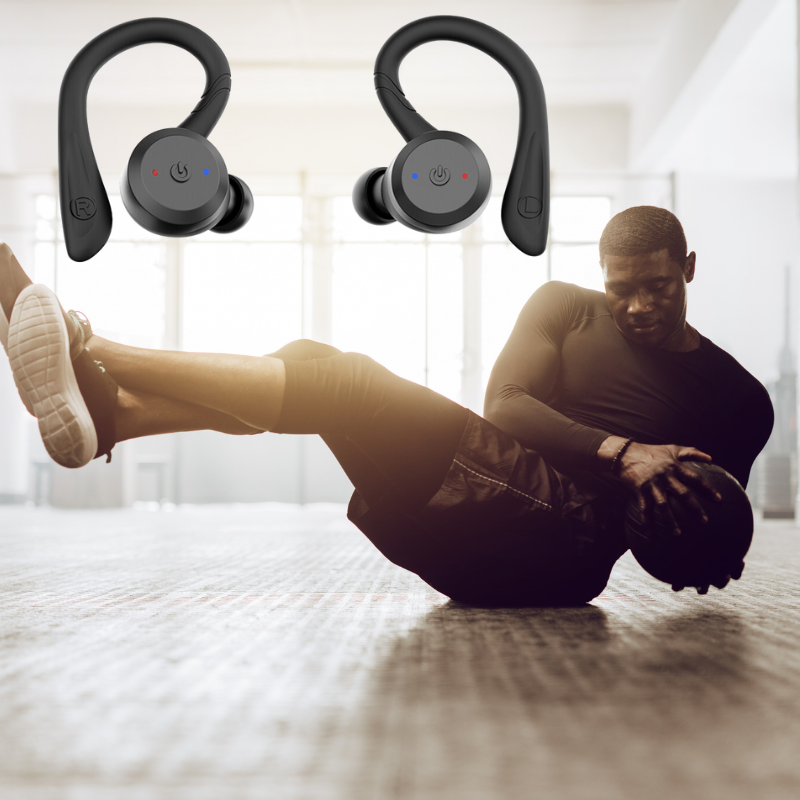 BowLift | Vega Waterproof Wireless Sport Earbuds – 20 Hours Playtime | Bluetooth 5.0, IPX7 for Swimming & Fitness