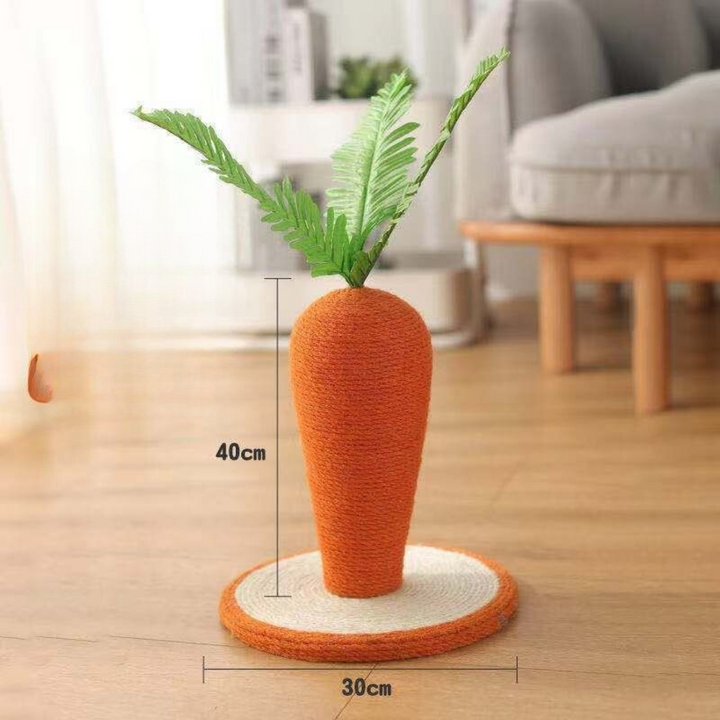 Carrot-Shaped Sisal Scratcher for Cats Bowlift