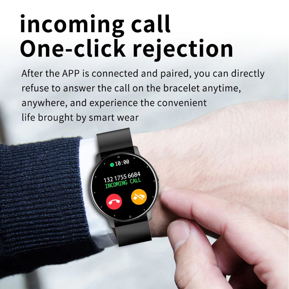 BowLift | PulseTrack Slim Smartwatch – Waterproof, Health Monitoring & Full-Touchscreen